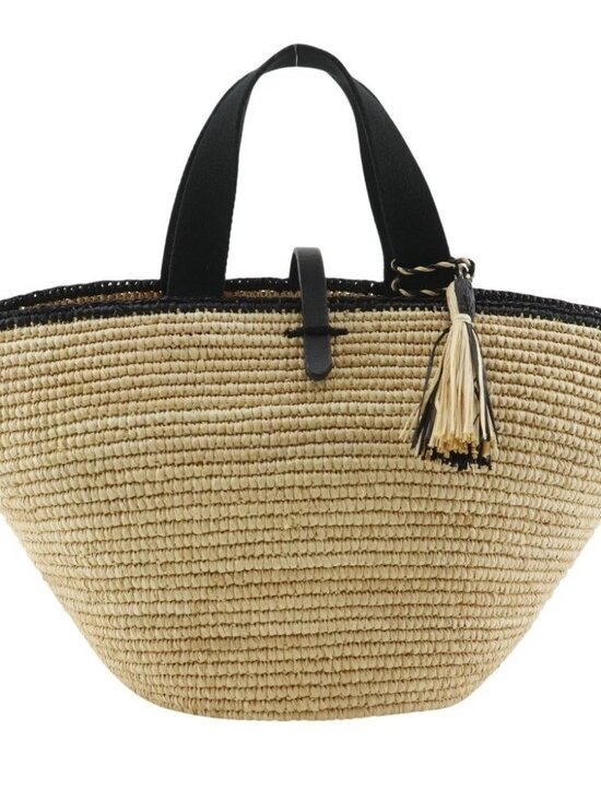 AREA FREE Handbags - Area Free MAISON N.H PARIS Handbag Maison N.H. Paris Beige / black Raffia/...